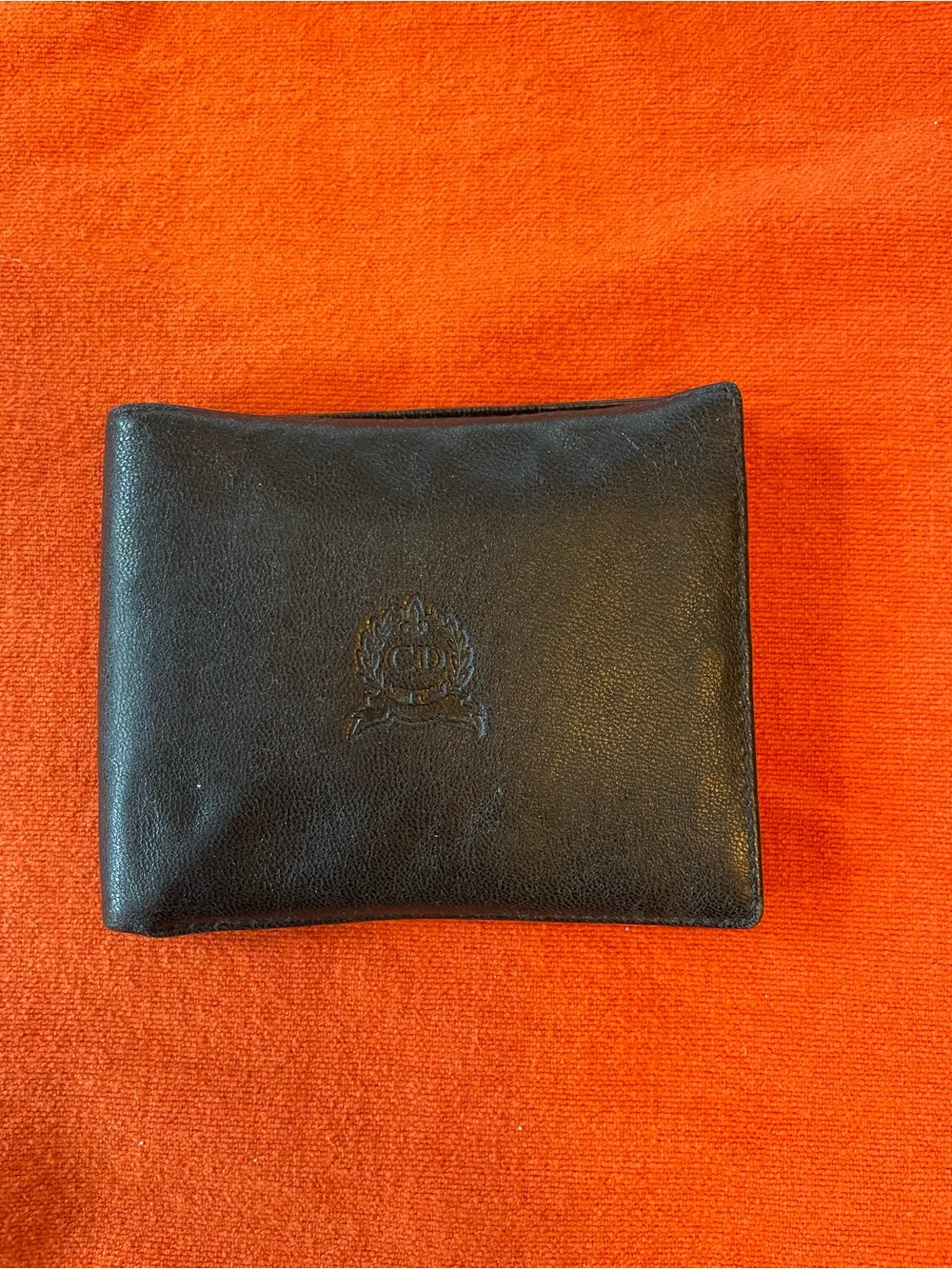 Black Glove Leather Christian Dior Men's Wallet - Classic Bifold